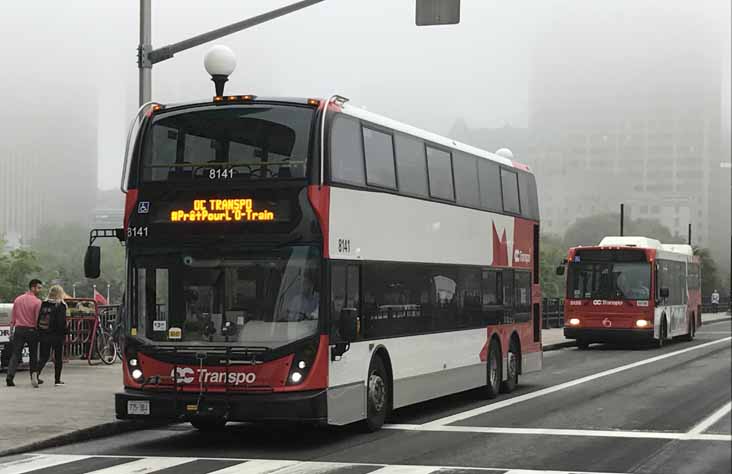 OC Transpo ADL Enviro500MMC 8141 & Orion VII 5126